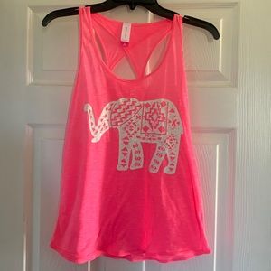 Hot pink elephant tank